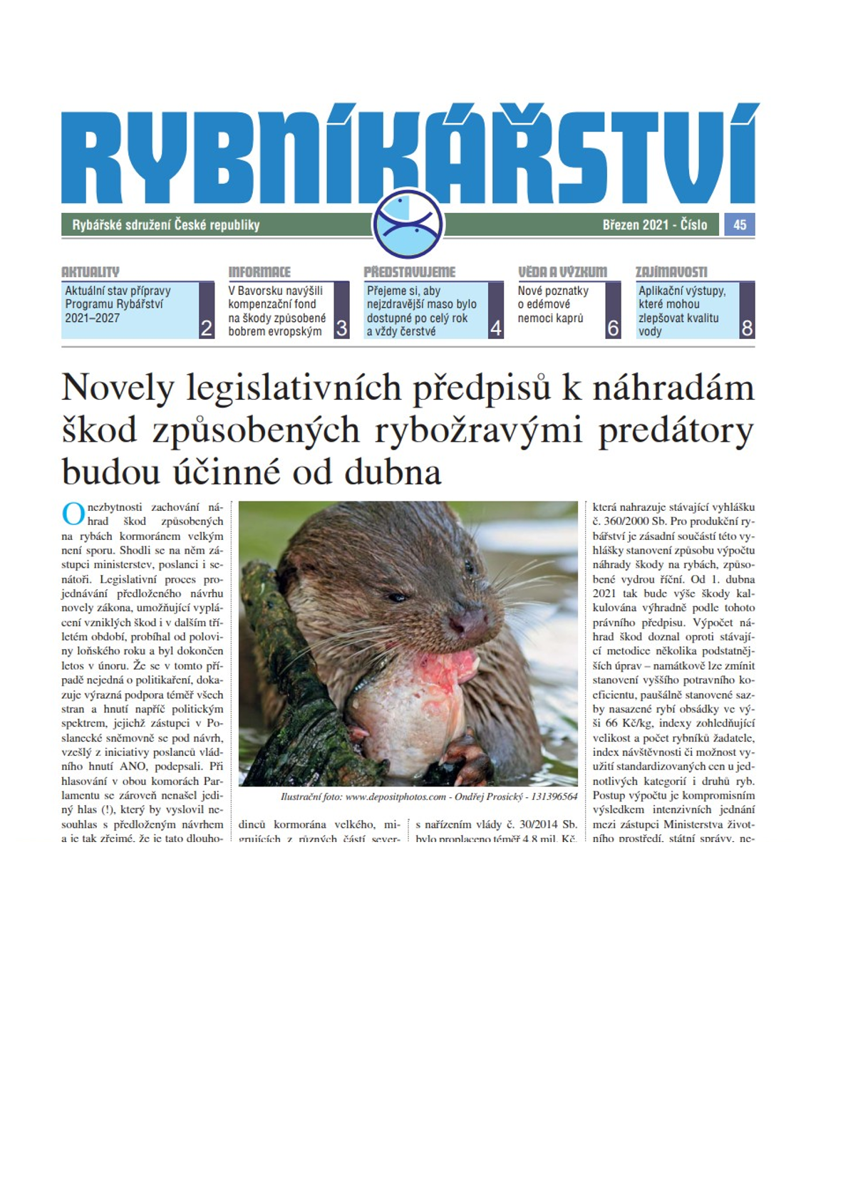 Rybníkářství 45. číslo, březen 2021